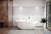 ScandiBath Mandal wanna wolnostojąca/przyścienna 170x85cm+ syfon klik-klak wizualizacja wanna stojąca